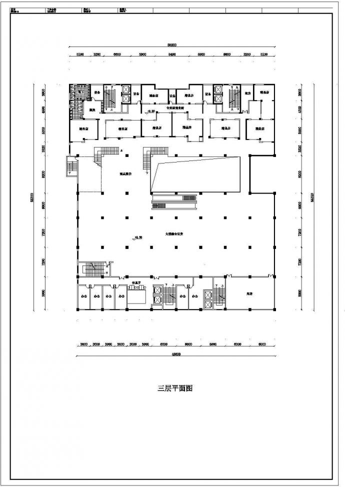 某地区大型商场CAD设计方案图纸_图1