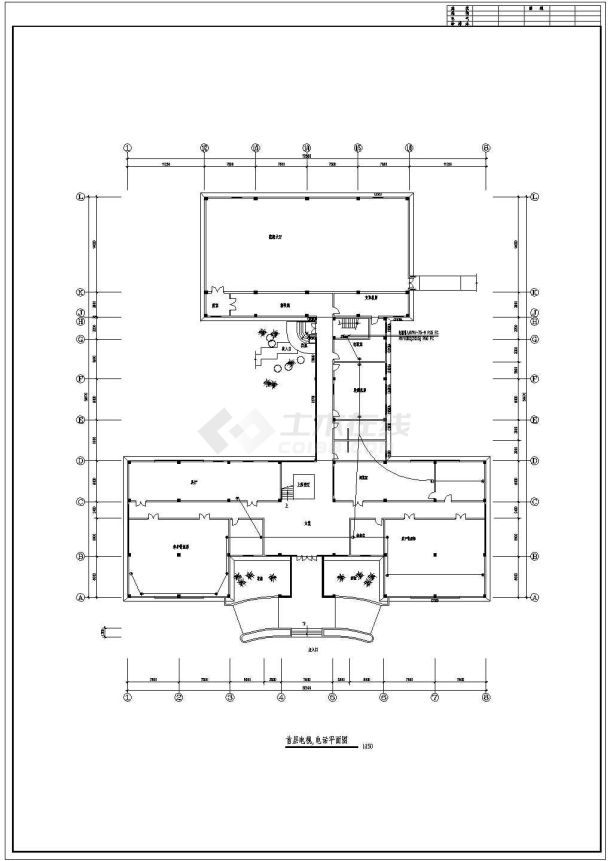 某地三层办公楼全套电气设计施工图-图二