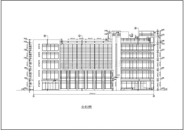 某五层综合楼建筑设计CAD施工图纸-图一
