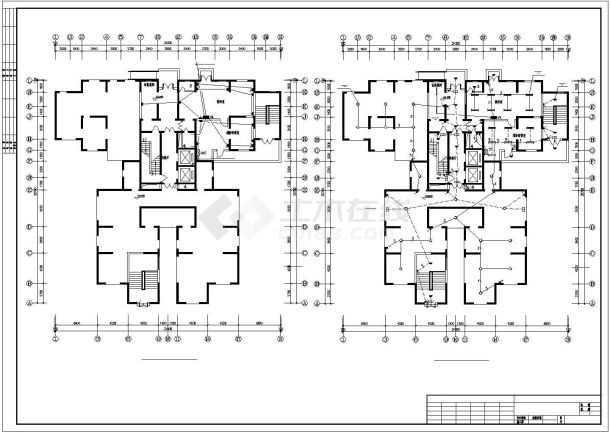 某地区新区住宅楼电气设计CAD图-图一
