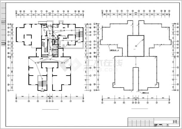 某地区新区住宅楼电气设计CAD图-图二