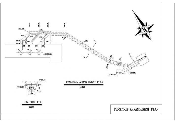 水电站设计cad施工图纸（标注详细）_图1