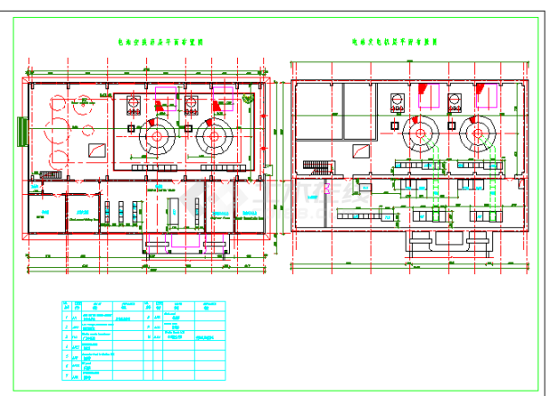 越南某水电站厂房二号机电cad规划设计图纸-图一