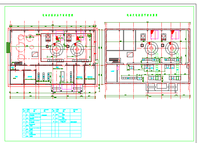 越南某水电站厂房二号机电cad规划设计图纸_图1