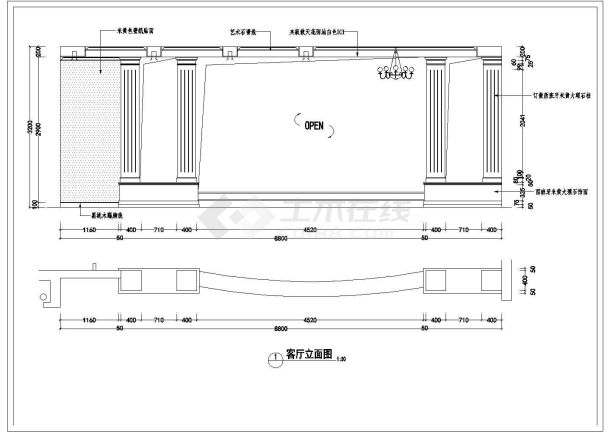 某地欧式别墅装饰设计图纸（全套）-图一