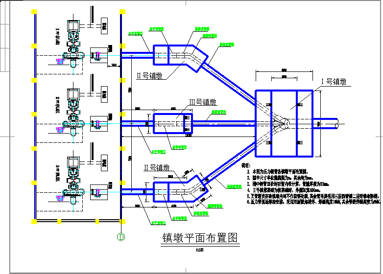 某水电站压力岔管cad设计施工图纸（比较简单的）