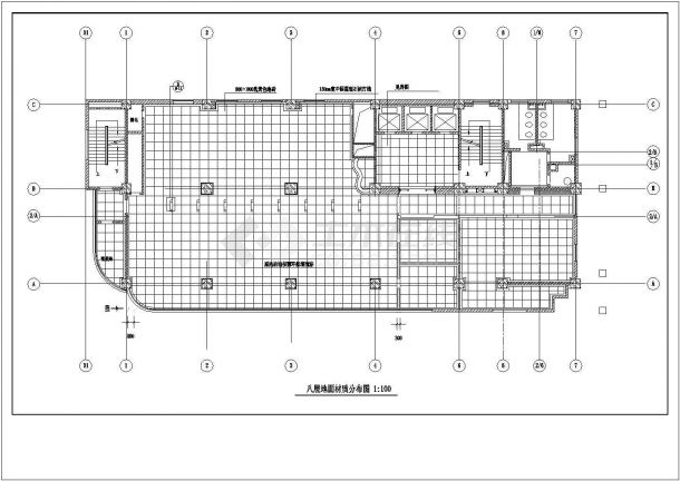某地区的八层办公楼全套CAD设计施工图纸-图一
