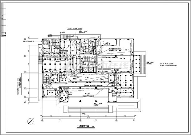 某风景区宾馆完整电气设计施工CAD图-图一