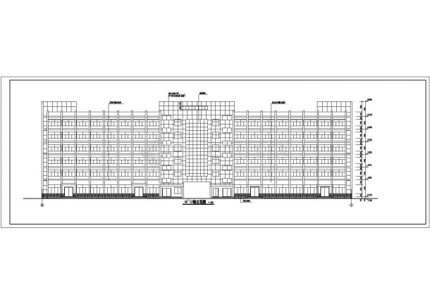 广东某地区厂区办公楼建筑设计CAD图-图二