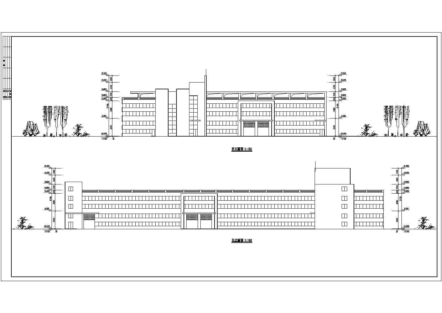 扬州某电子厂房建筑设计CAD方案图纸