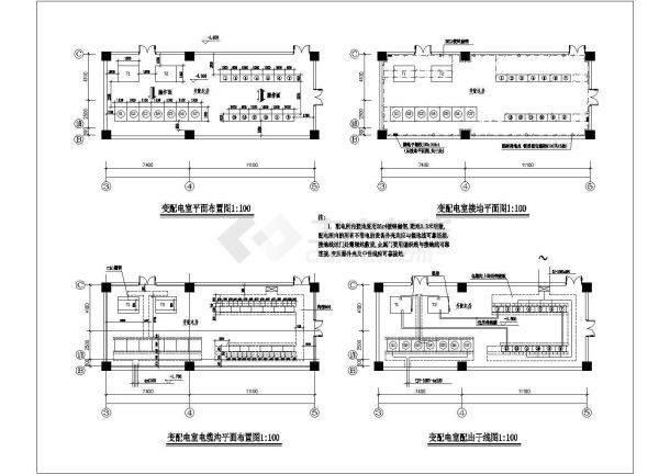 某商务型宾馆全套配电系统CAD图-图一