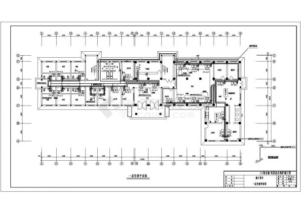 某地区多层公寓楼空调系统CAD图-图一