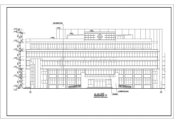 上海某地区医院门诊及住院楼建筑设计CAD图纸-图二