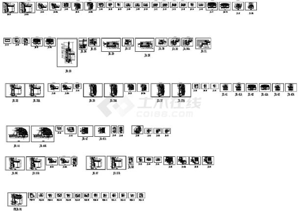 99张单元幕墙节点cad详图-图一