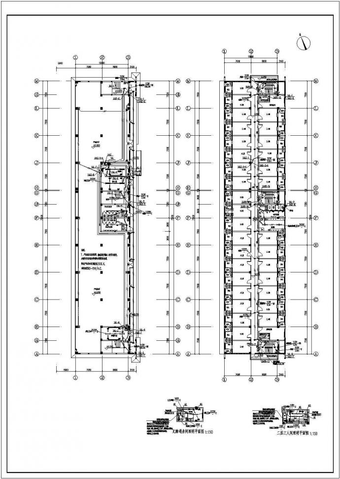 五层宿舍楼电气cad设计图纸_图1
