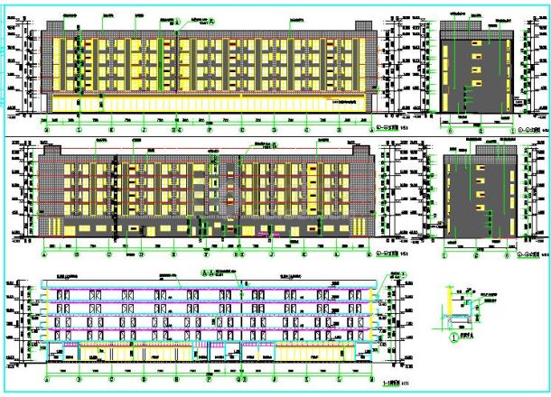 某五层宿舍倒班建筑设计施工图纸-图一