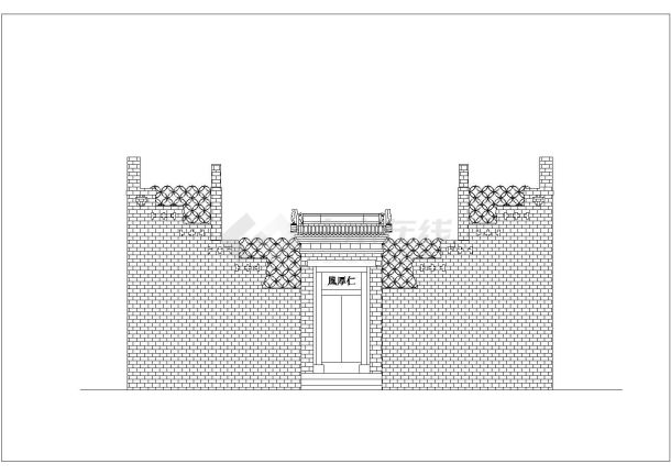 陕西省某城市古建住CAD建筑测绘图-图一