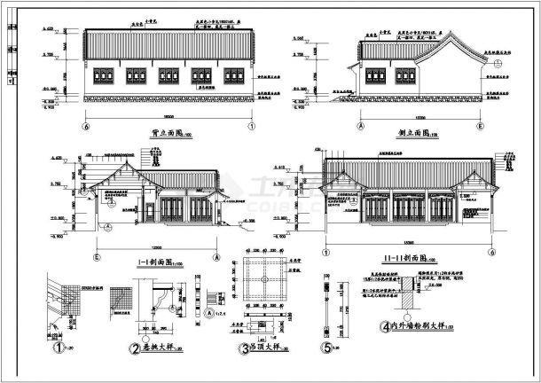 某地准提庵建筑施工图CAD设计图纸-图一