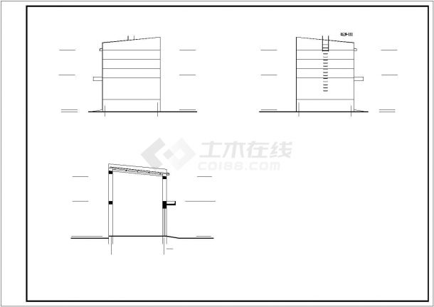 江苏某地区锅炉房建筑设计CAD施工图-图二