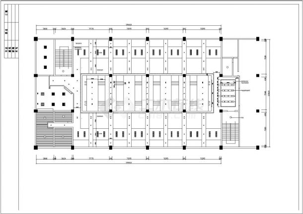 山东某地区公司办公室全套建筑设计CAD图纸-图二