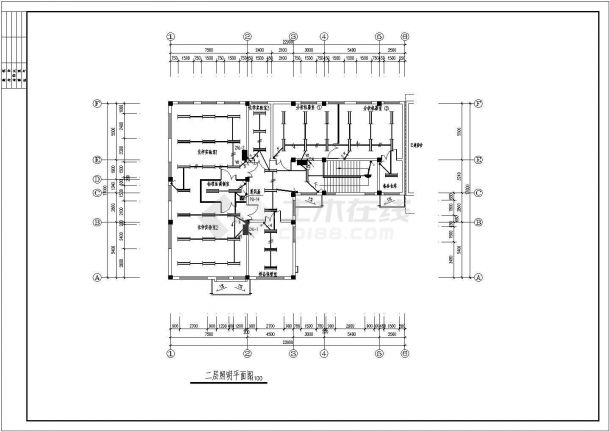 某地二层框架结构综合楼电气设计施工图-图二
