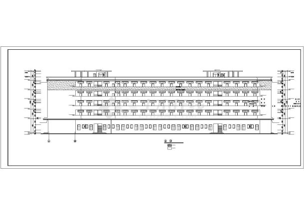 某工业园区职工宿舍建筑CAD全套施工设计图纸-图一