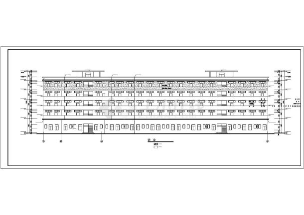 某工业园区职工宿舍建筑CAD全套施工设计图纸-图二