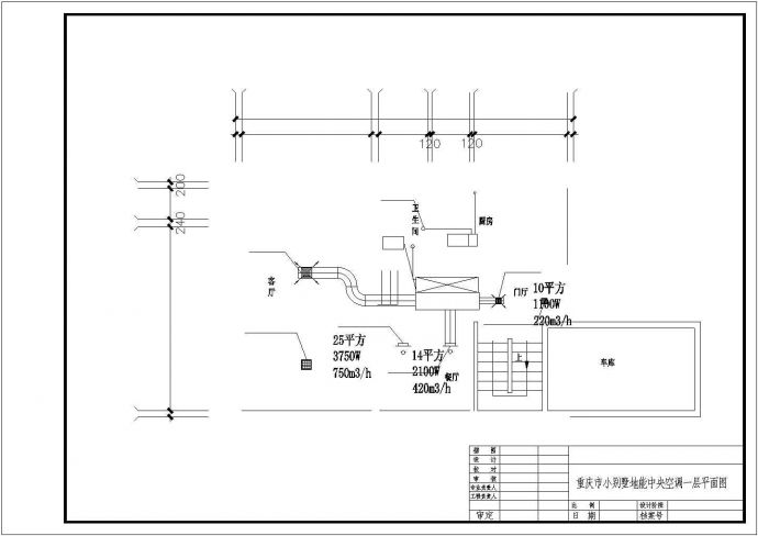 某地区联体别墅中央空调CAD工程图_图1