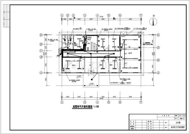 某地五层办公楼房电气施工设计方案图-图一