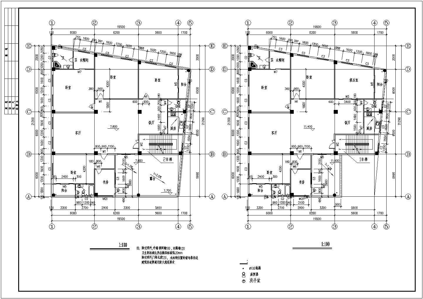 1756平方多层住宅出租屋建筑设计施工图