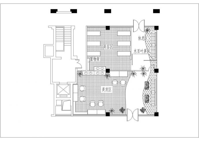 广州某地区大型商场整体平面建筑设计CAD布置图_图1
