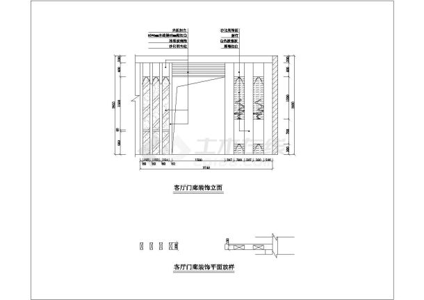 某地区豪华装修cad全套设计户型图-图一