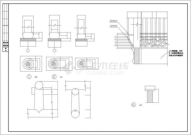 某整套亭子建筑设计CAD施工图纸-图二