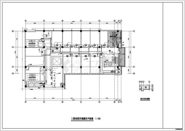 【浙江】科技办公楼空调通风及防排烟系统设计施工图（空气源热泵系统）-图一