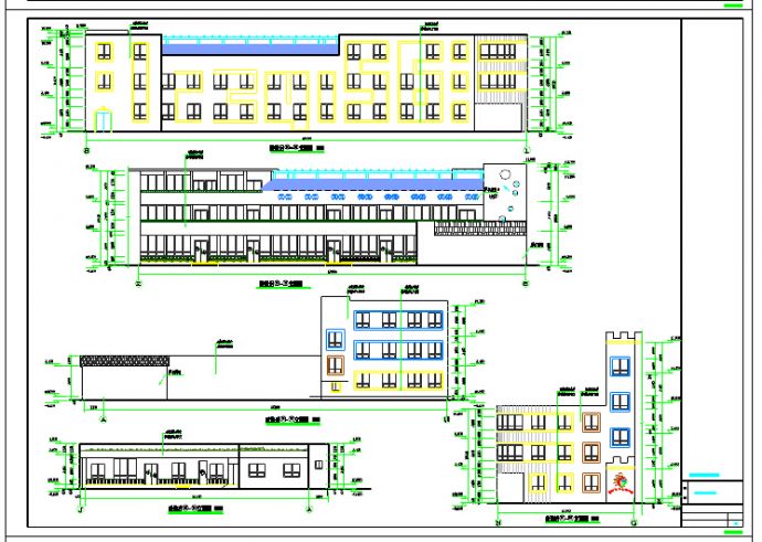 五层框架结构幼儿园建筑设计施工图_图1