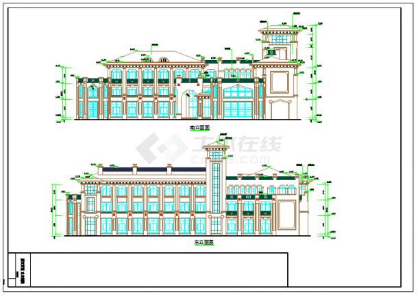 欧式风格框架结构办公楼方案设计图-图一