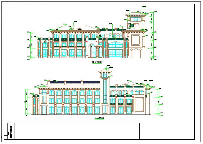 欧式风格框架结构办公楼方案设计图_图1