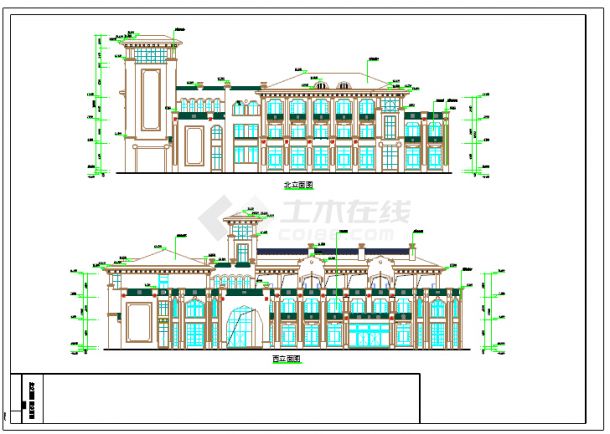 欧式风格框架结构办公楼方案设计图-图二
