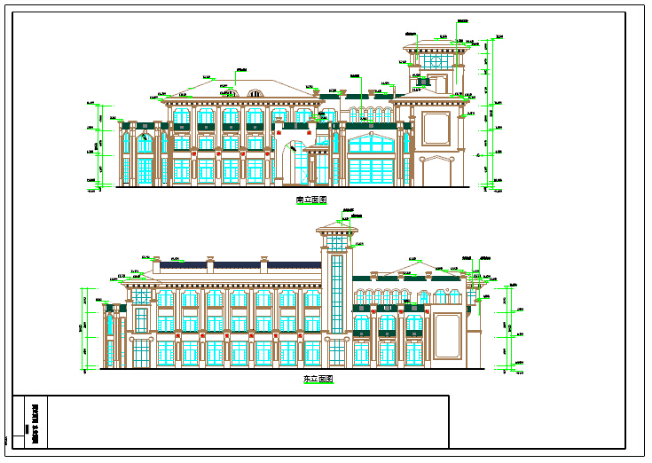 欧式风格框架结构办公楼方案设计图