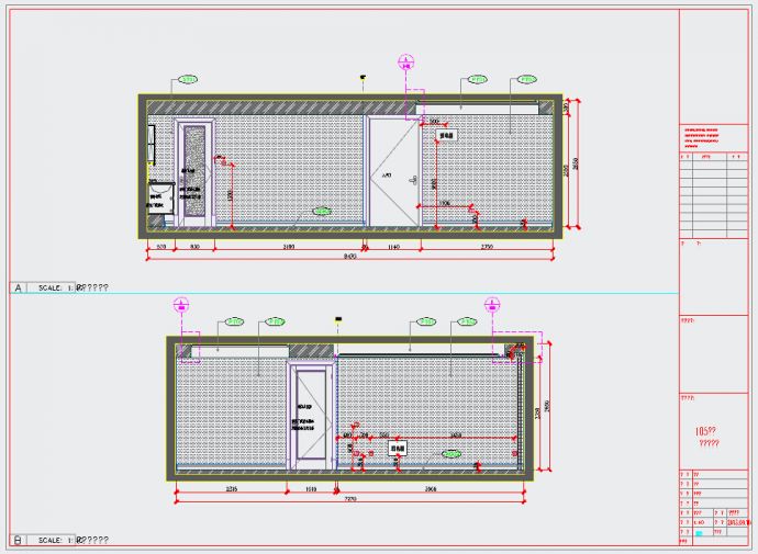 现代简洁三室两厅户型家装设计施工图_图1