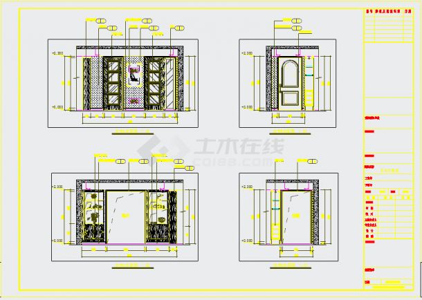 118平米大气舒适欧式三居室家装施工图-图二