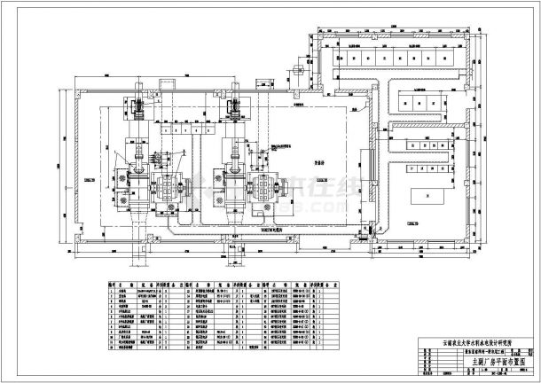 某地区电站厂房设计CAD施工详图-图一