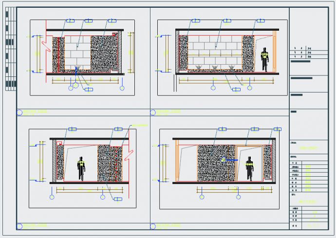 两层木质时尚餐厅室内施工图（含高清效果图）_图1