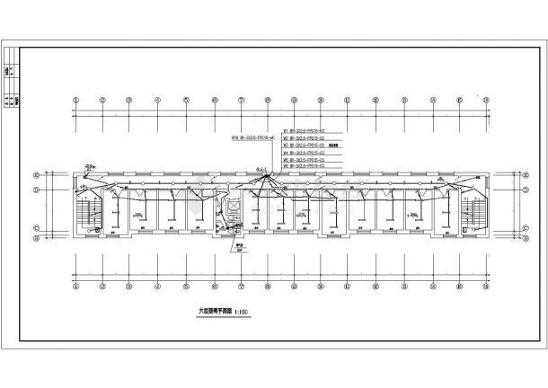 湖南某地区办公楼建筑设计CAD施工图-图二