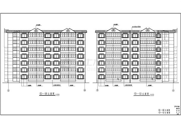 3#砖混结构七层住宅楼建筑设计施工图纸-图一