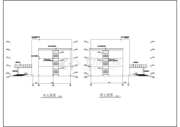 浙江某地区公司办公楼建筑设计CAD图（含设计说明）-图一