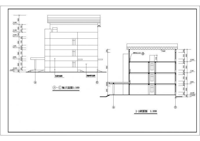 海南某地区多层办公楼建筑设计CAD施工图_图1
