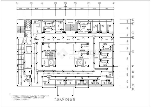 东莞某医院空调系统设计CAD施工图-图二
