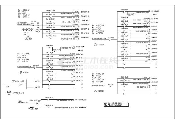 某公司2层综合楼全套电气设计施工图-图一