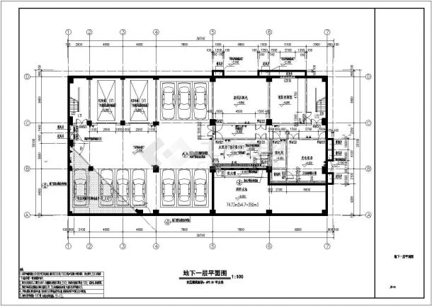 【新疆】5层现代风格立体停车库建筑设计施工图-图一